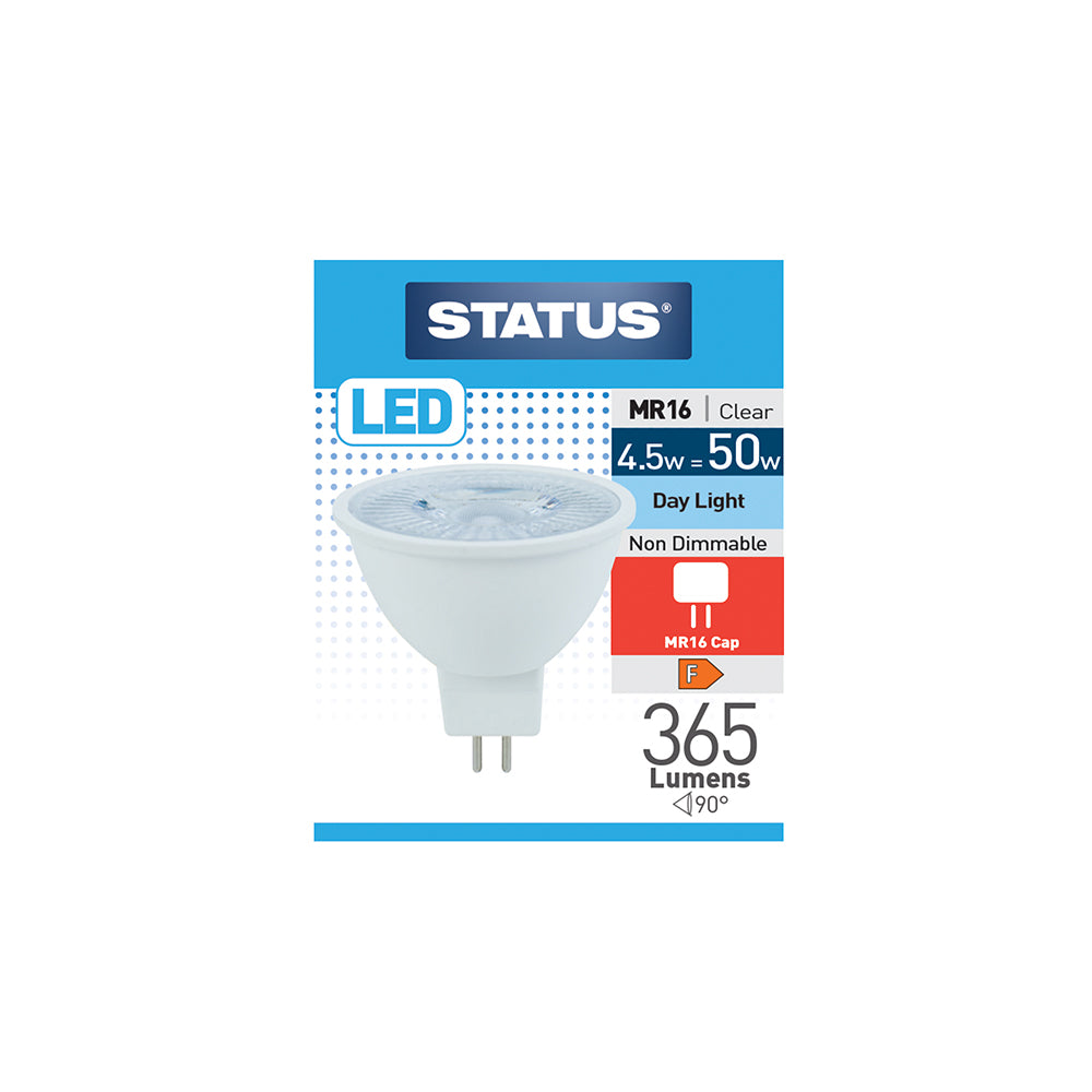4,5W = 35W = 355 lumens - DEL - MR16 - 38° - AP - Clair - Lumière du jour - boîte de 1