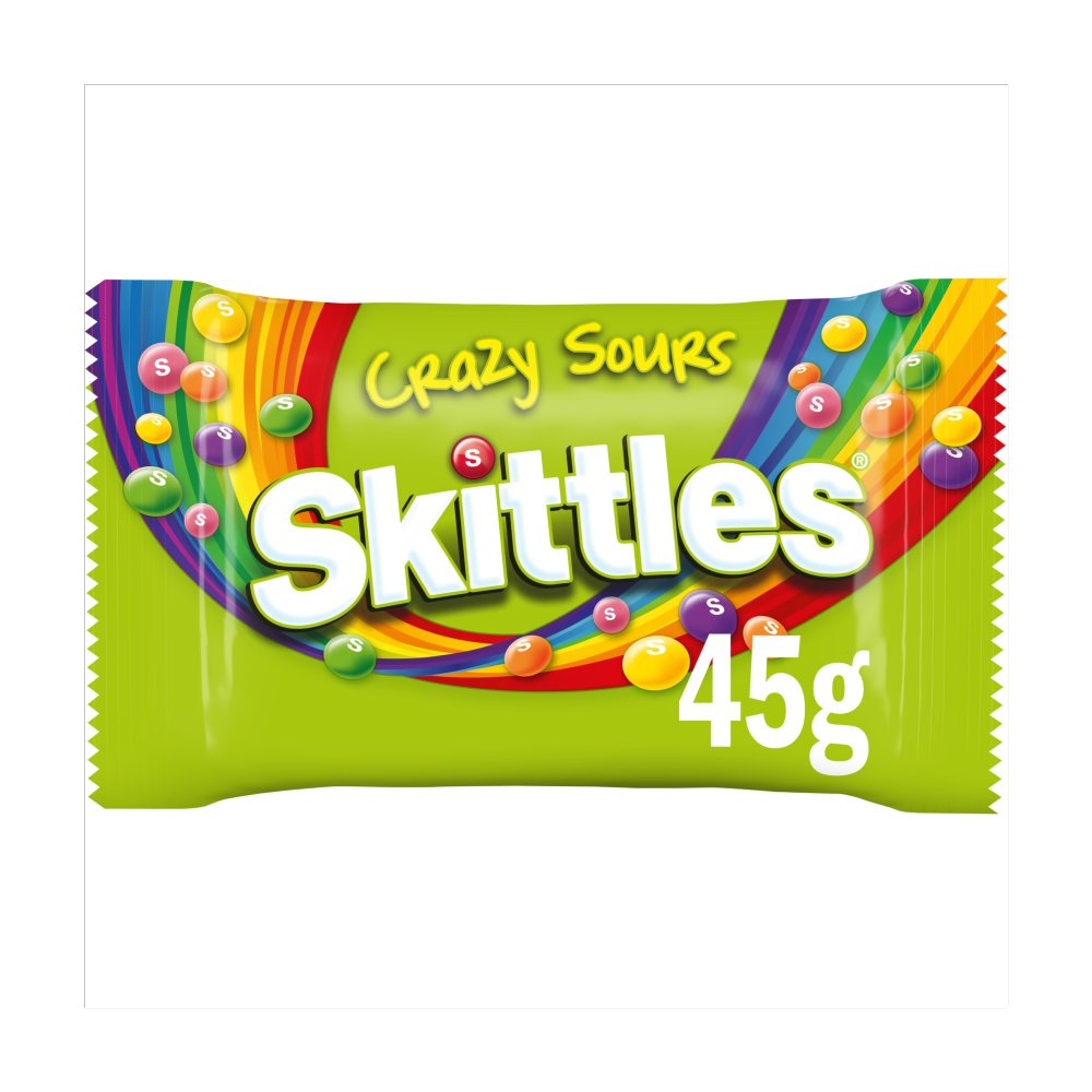 Skittles Chewy Sweets Bag Sour Fruit Flavoured 45g