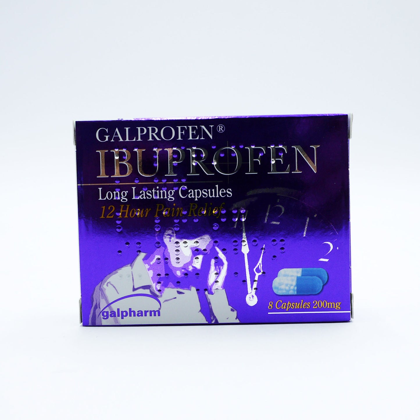 GALPHARM IBUPROFÈNE CAPSULES À ACTION PROLONGÉE, 8 unités