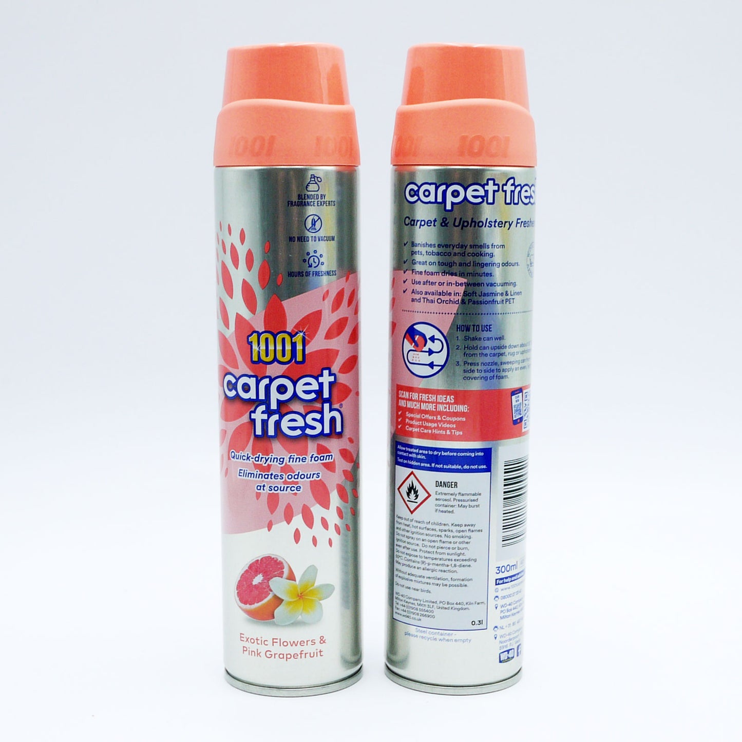 1001 ASSAINISSEUR MOQUETTE FLEURS EXOTIQUES & PAMPLEMOUSSE 300ML