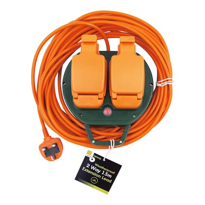 Rallonge extérieure 2 prises 15M - 13A