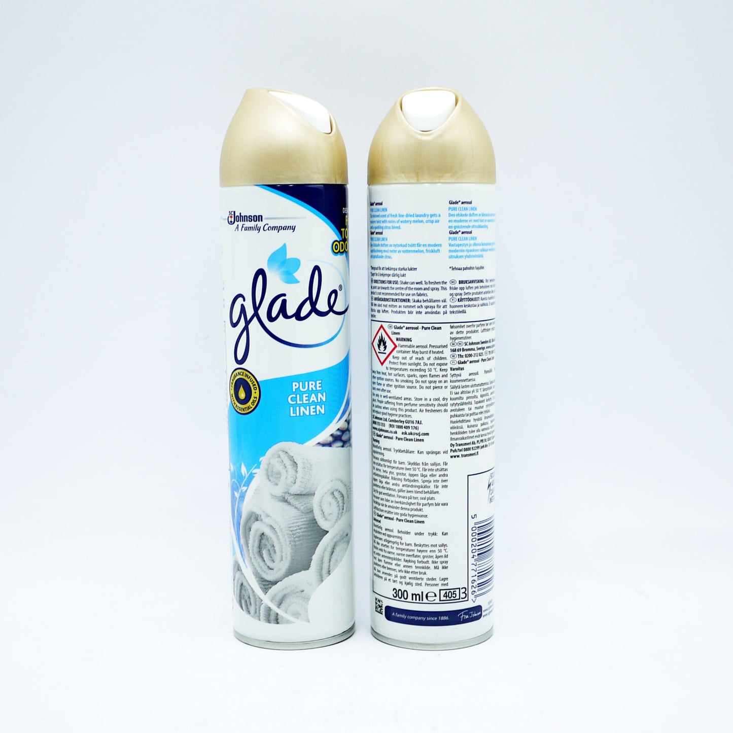 Glade Désodorisant aérosol Fraîcheur Linge Propre 300ml
