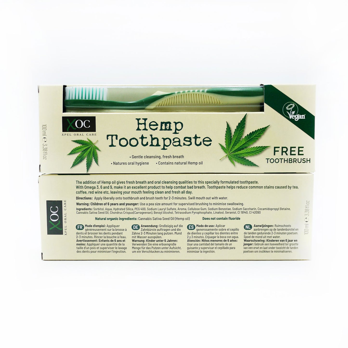 XOC DENTIFRICE & BROSSE À DENTS AU CHANVRE 100ml