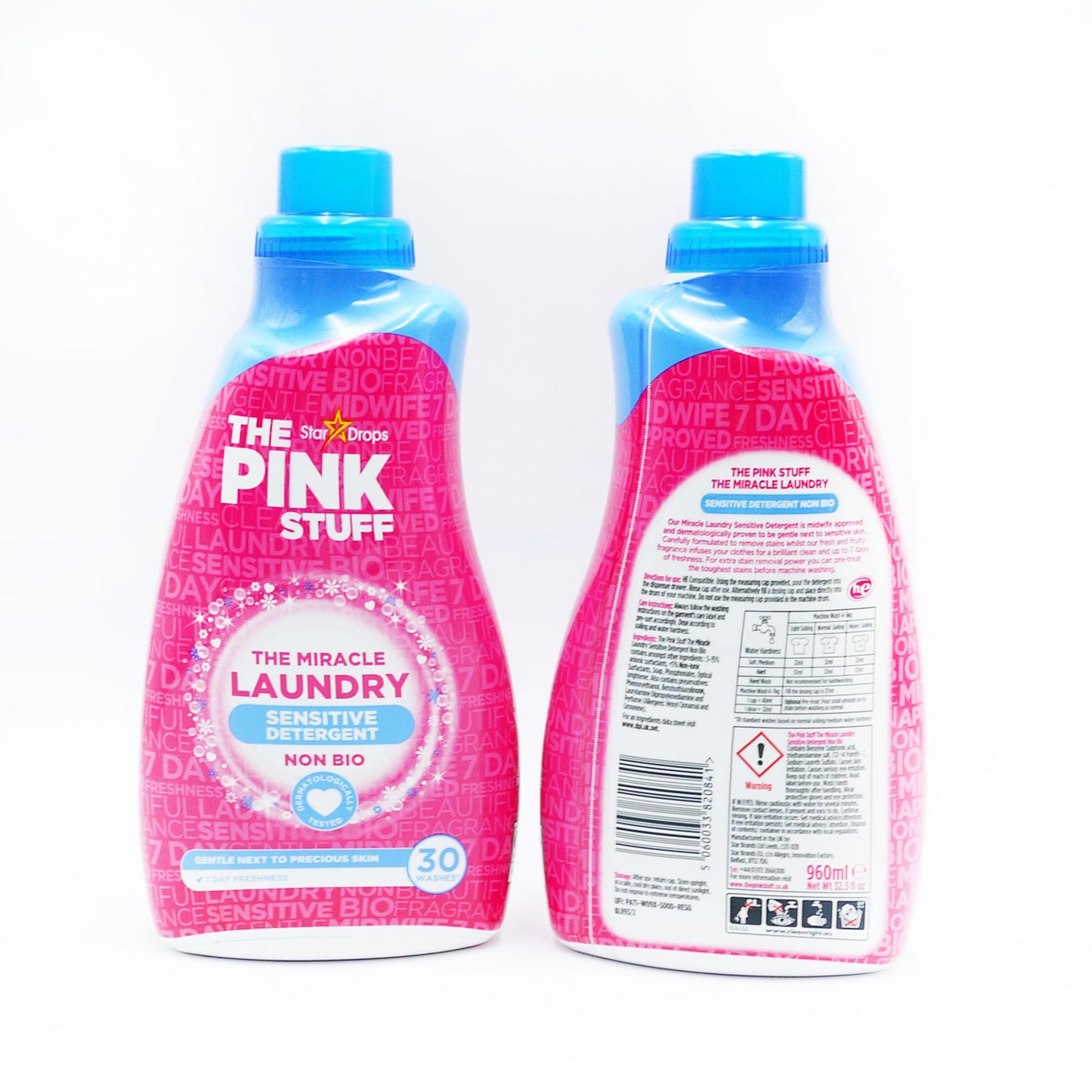 THE PINK STUFF LESSIVE LIQUIDE NON BIO 960ML