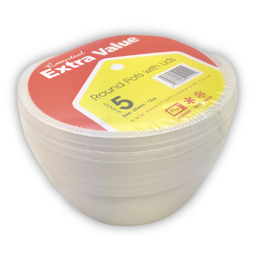 Lot économique MICRO POT ROND 340ml + COUVERCLES PK5