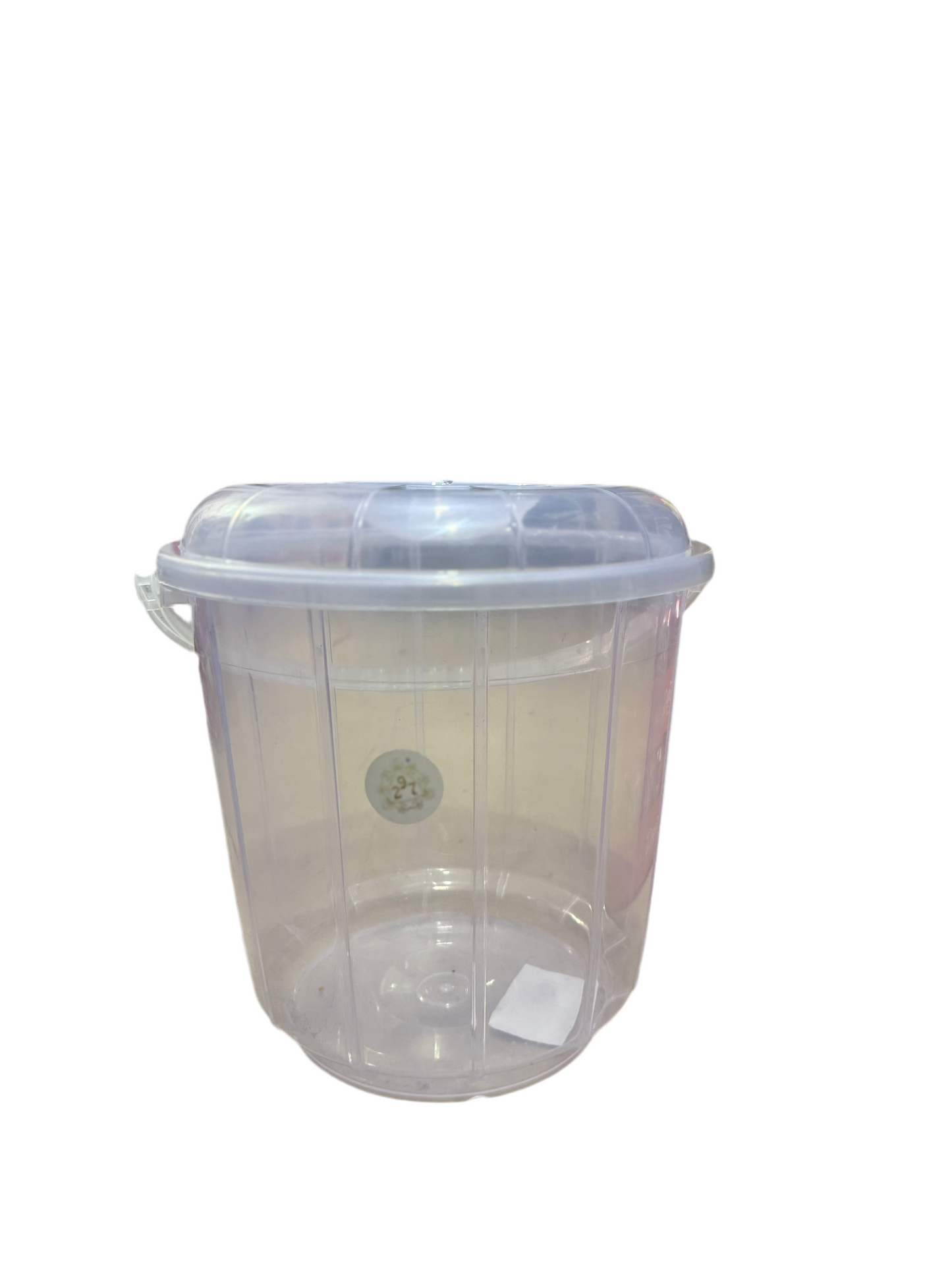 Seau transparent de 16 L avec couvercle