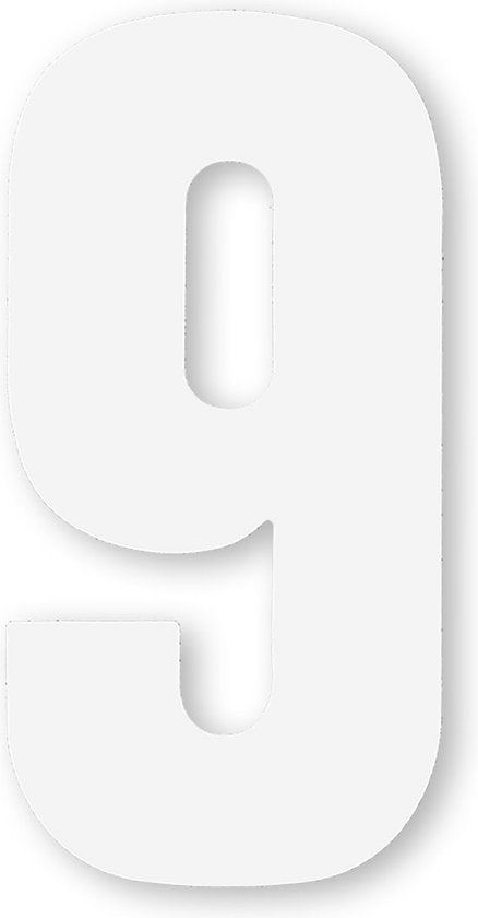 NUMÉROS DE POUBELLE ROULANTE 9 BLANCS