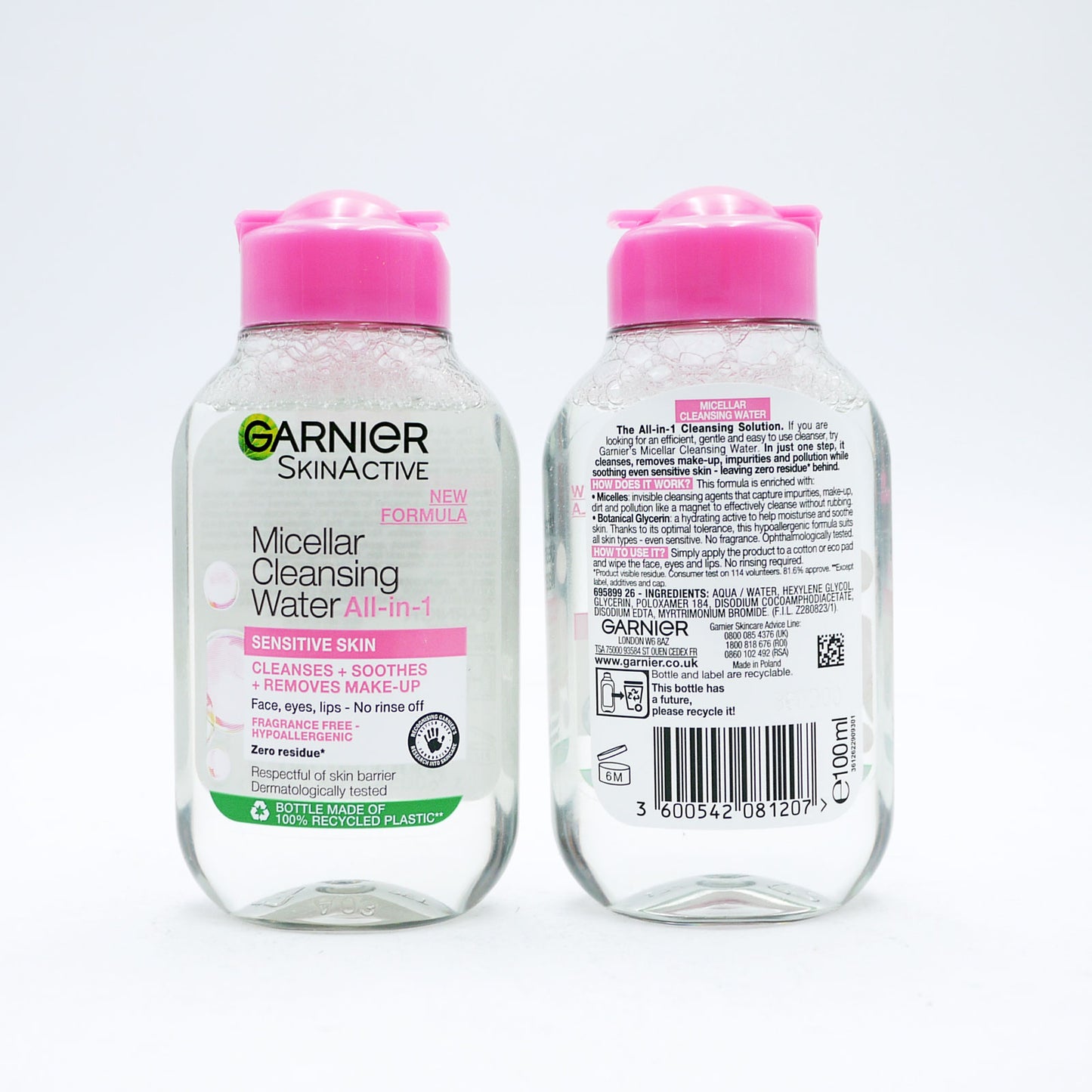 GARNIER EAU MICELLAIRE NETTOYANTE PEAUX SENSIBLES 100ML