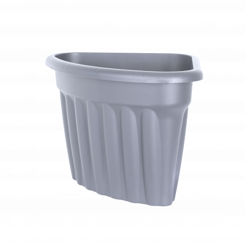 Jardinière d'angle Vista 49cm recyclée grise