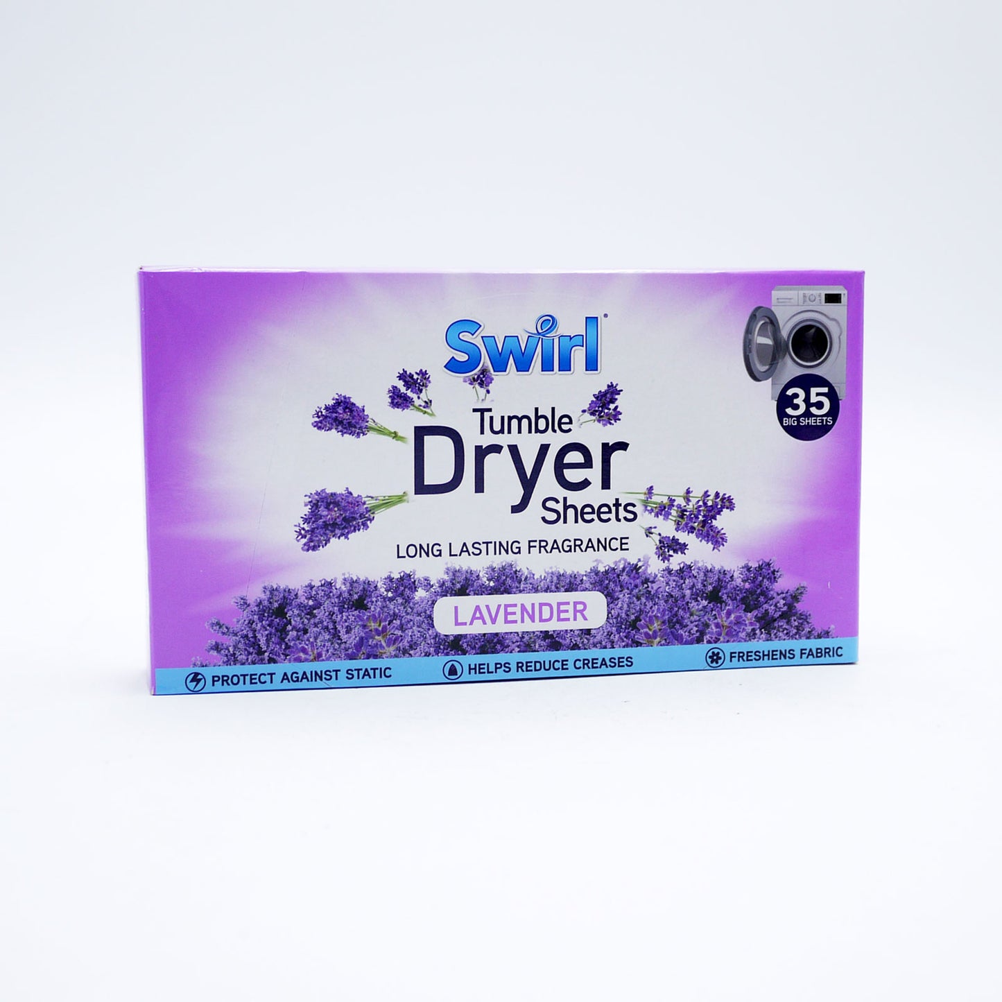FEUILLES ASSOUPLISSANTES SÈCHE-LINGE SWIRL LAVANDE (LOT DE 35)