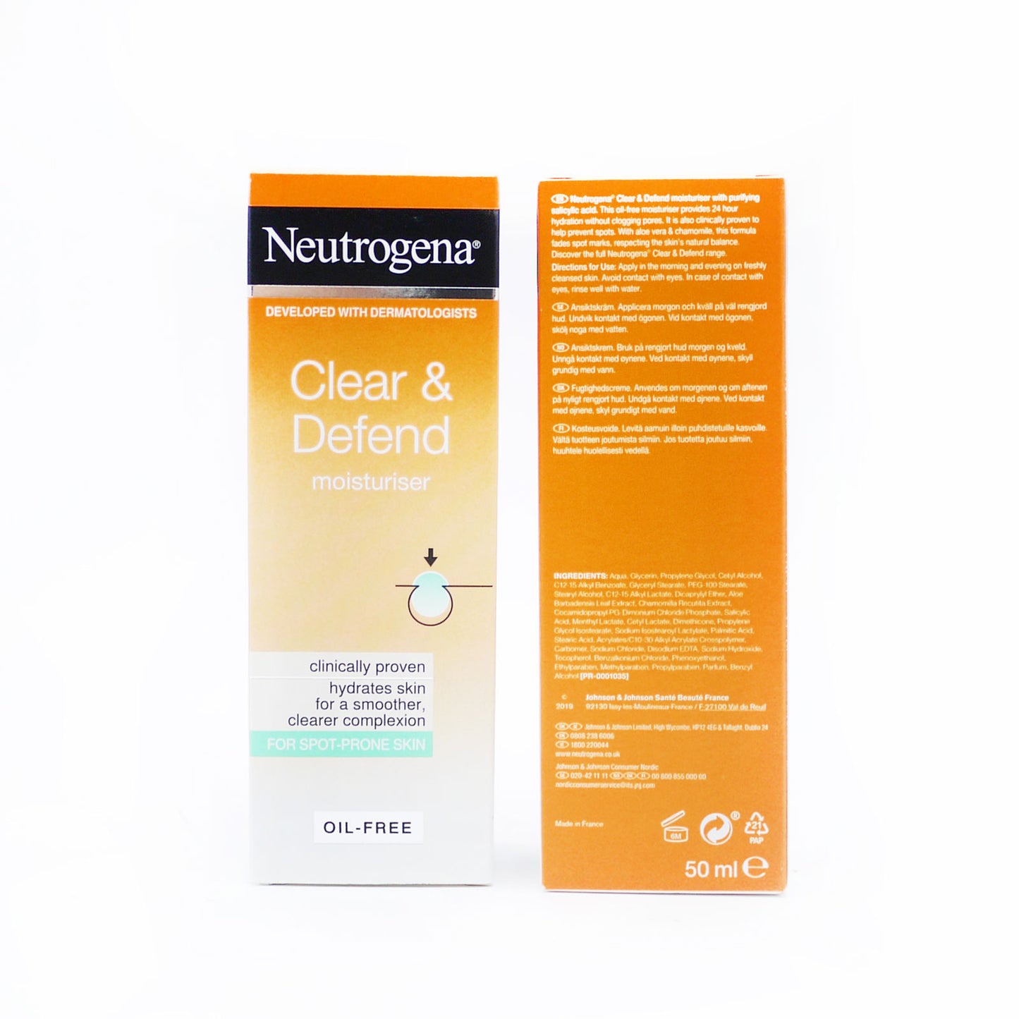 CRÈME HYDRATANTE CLARTÉ ET DÉFENSE NEUTROGENA 50ML