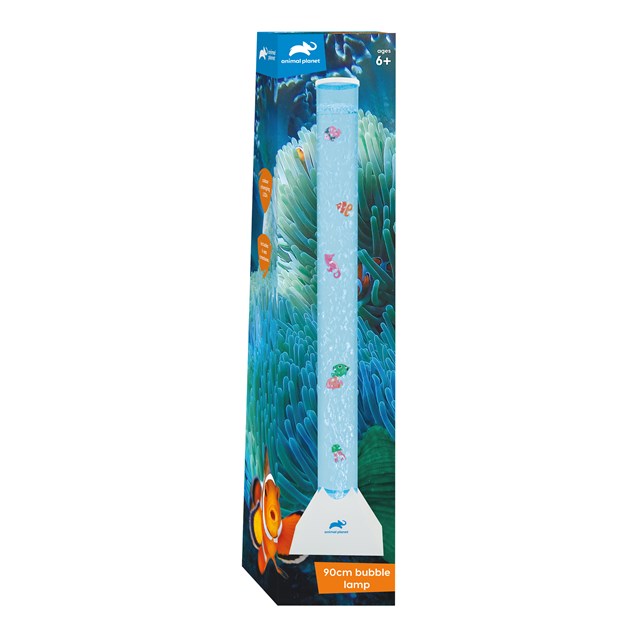 Lampe à bulles d'eau AP 90cm avec poissons – Boîte colorée blanche