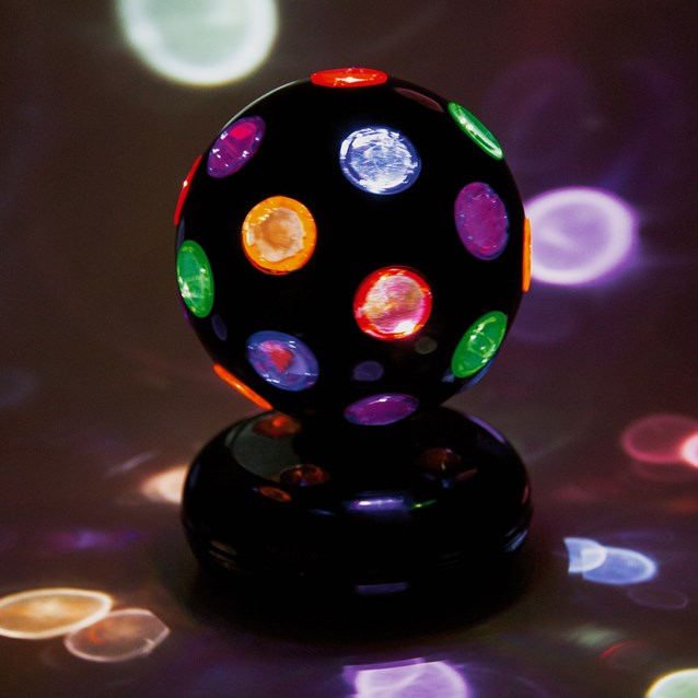 Boule disco LED 5" - Noire