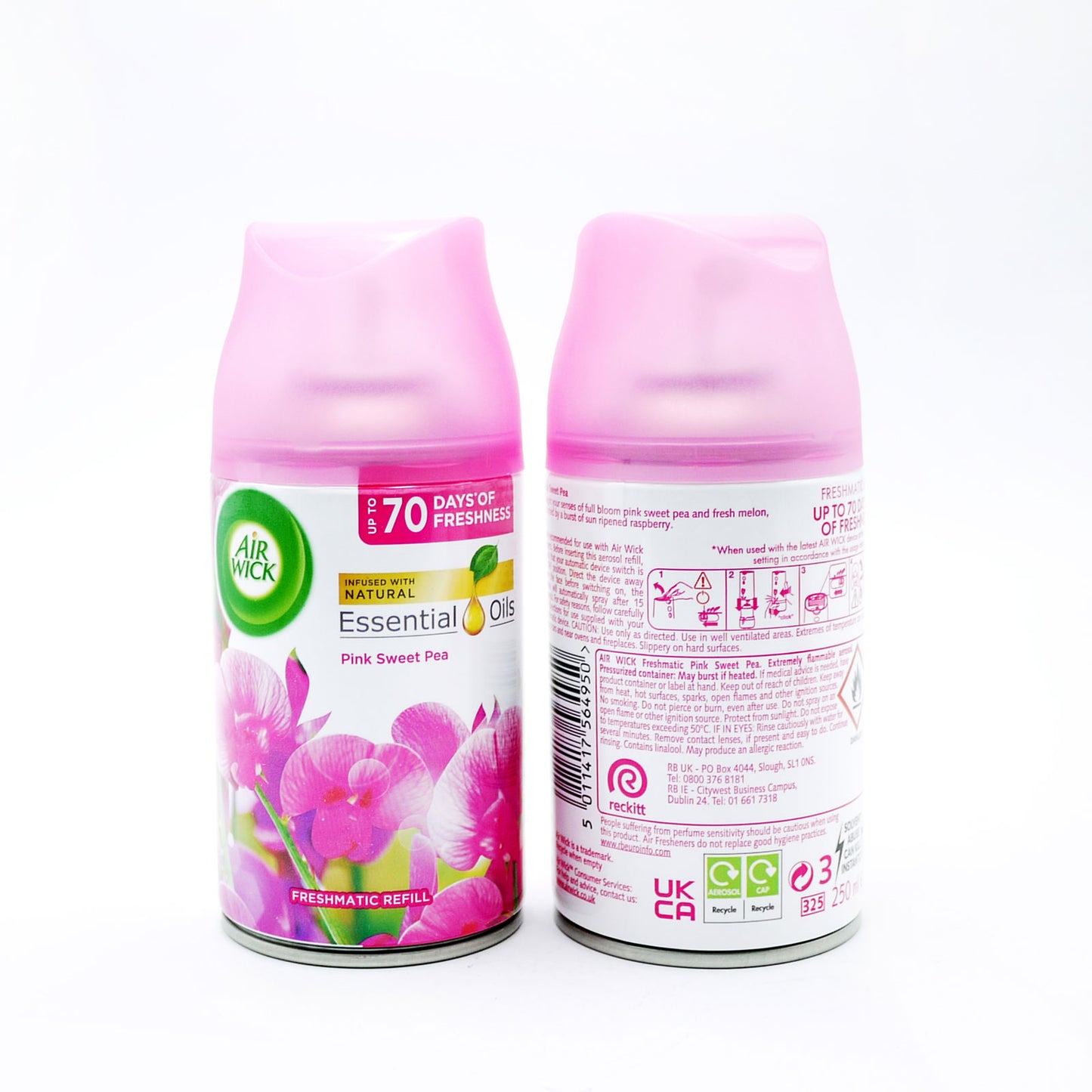 RECHARGE AIRWICK FRESHMATIC POIS DE SENTEUR ROSE (C) 250ML