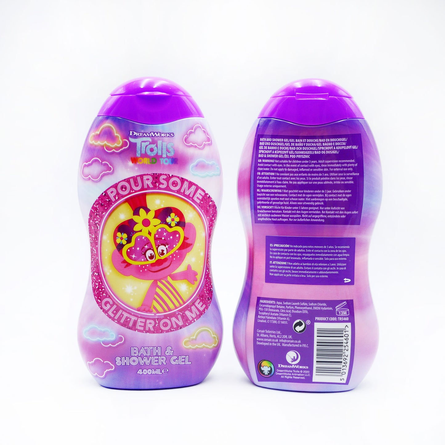 TROLLS GEL BAIN ET DOUCHE PAILLETÉ (C) 400ML