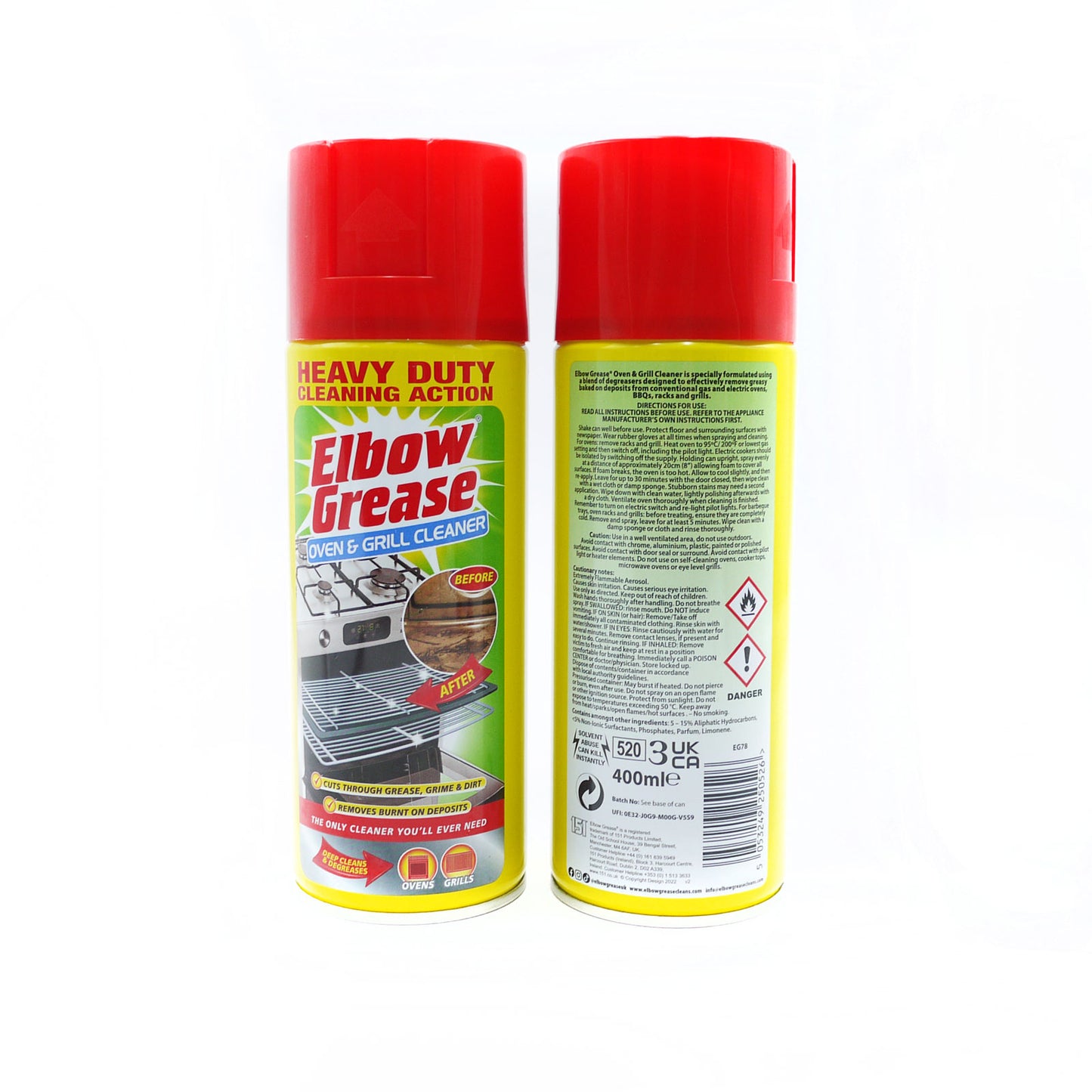 ELBOW GREASE DÉGRAISSANT SURPUISSANT POUR FOURS ET GRILS (D) 400ml