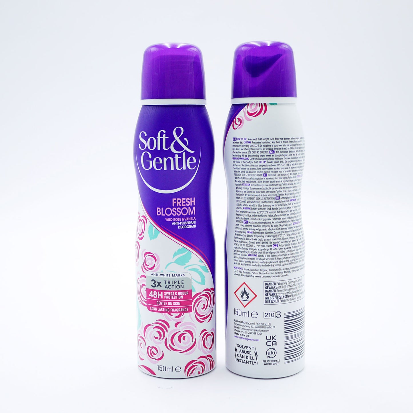 DÉODORANT ANTI-TRANSPIRANT DOUX ET DÉLICAT PARFUM FLEURS FRAÎCHES 150ml