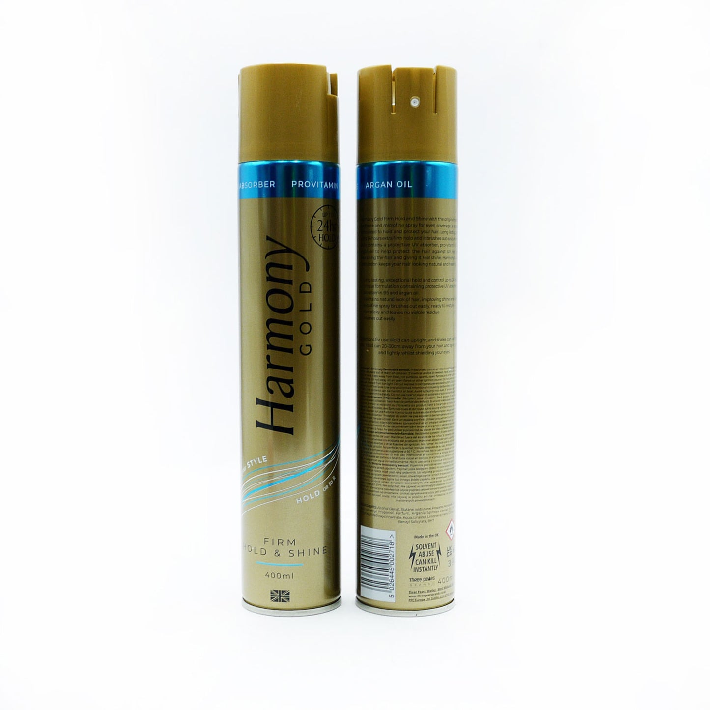LAQUE CHEVEUX FIXATION FORTE ET BRILLANCE HARMONY GOLD 400ml