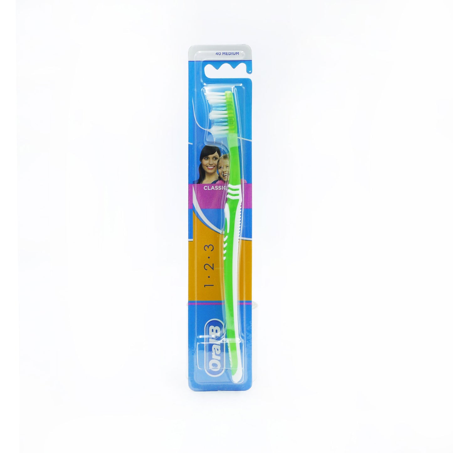 BROSSE À DENTS ORAL B SOIN CLASSIQUE 123 MEDIUM 40 (C)