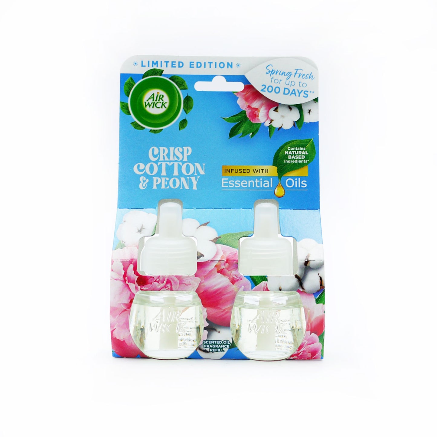 AIRWICK ÉLEC RECHARGE DOUBLE COTON ET PIVOINE (C) 2X19ML