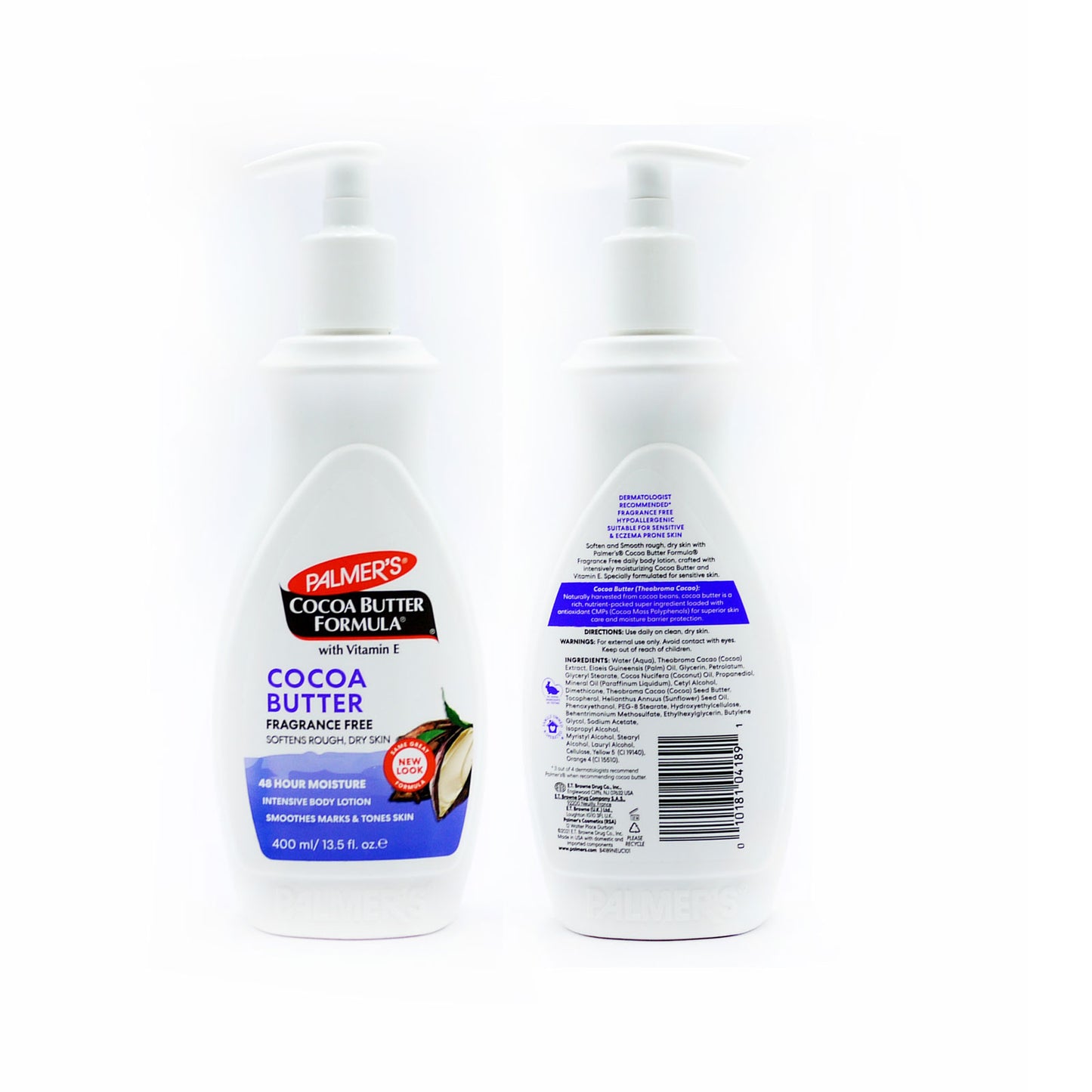 PALMERS LOTION CORPS AU BEURRE DE CACAO SANS PARFUM 400ml