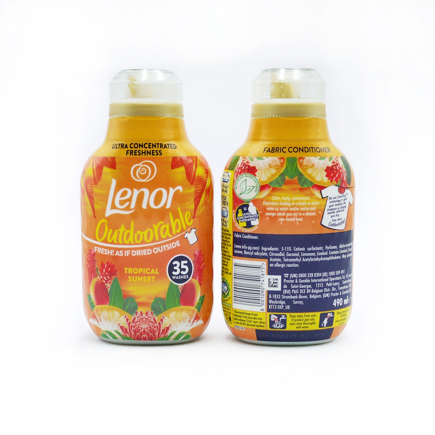 LENOR OUTDOORABLE 35 LESSIVES TROPICAL SUNSET 490ML