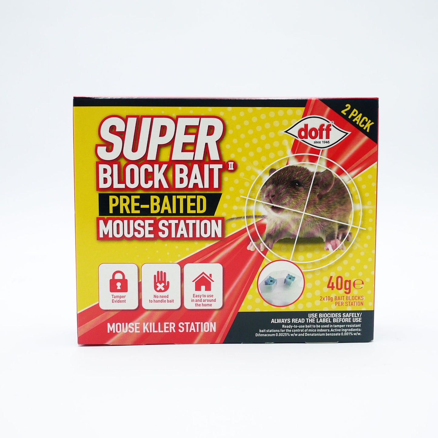 DOFF SUPER BLOCK - POSTE À SOURIS PRÊT À L'EMPLOI 2PK