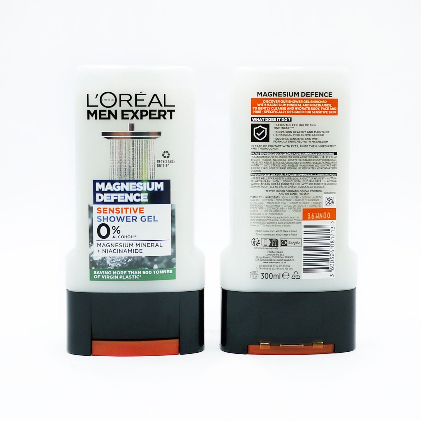 LOREAL MEN EXPERT GEL DOUCHE MAGNÉSIUM PEAUX SENSIBLES 300ml