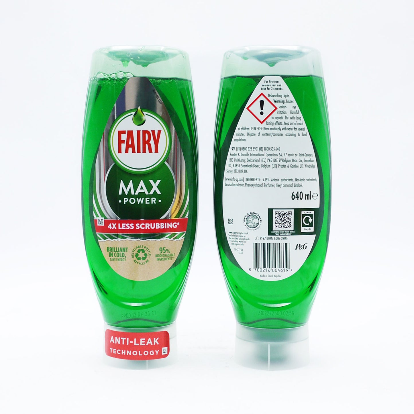 FAIRY LIQUIDE VAISSELLE MAX POWER ORIGINAL 640ML