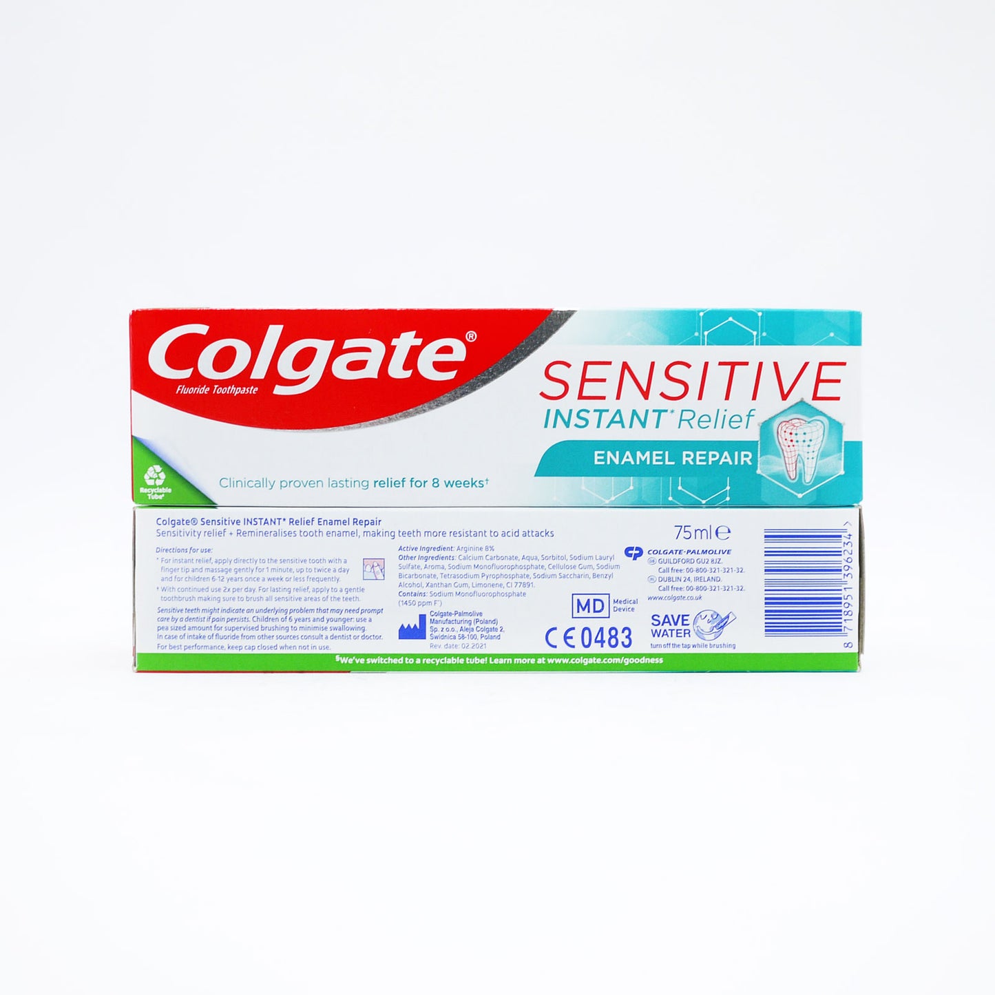 COLGATE DENTIFRICE SOIN BLANCHEUR SOULAGEMENT IMMÉDIAT 75ml