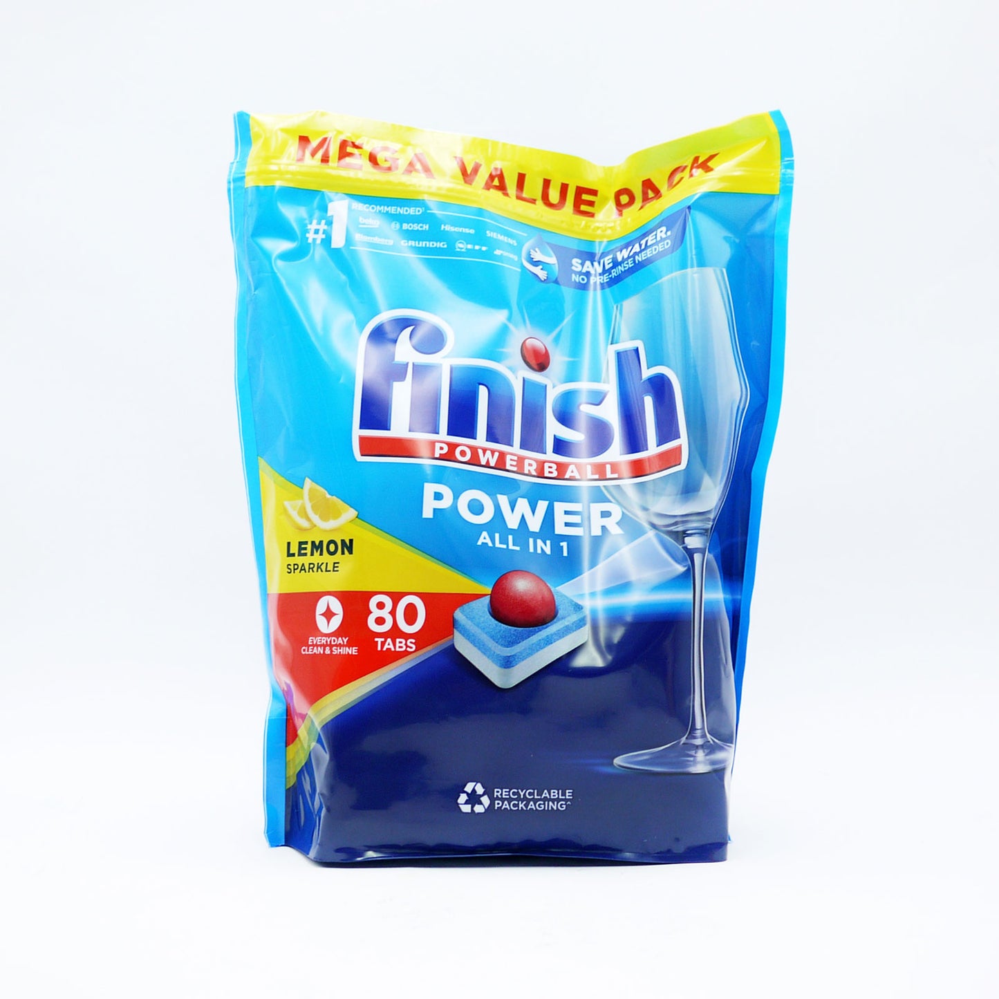 FINISH POWER TOUT EN UN PASTILLES CITRON 80