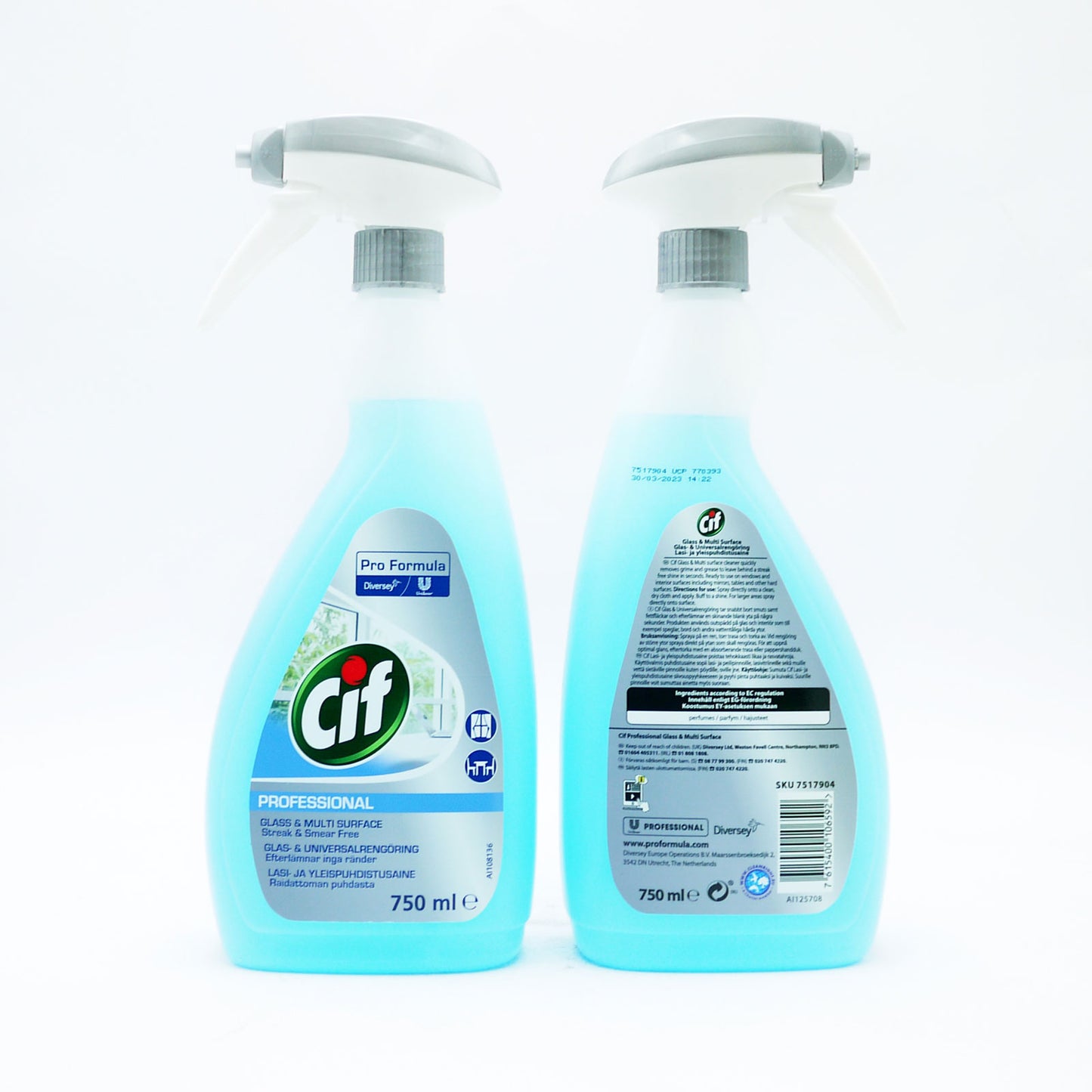 CIF LUSTRANT VITRES ET SURFACES MULTIPLES 750 ML