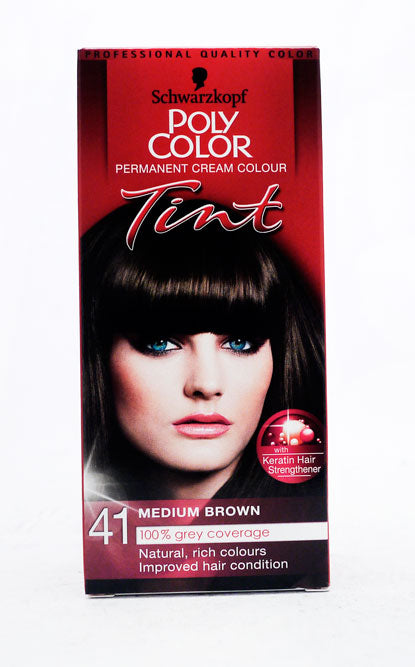 SCHWARZKOPF POLY TINT TEINTURE CHEVEUX CHÂTAIN MOYEN NATUREL 41