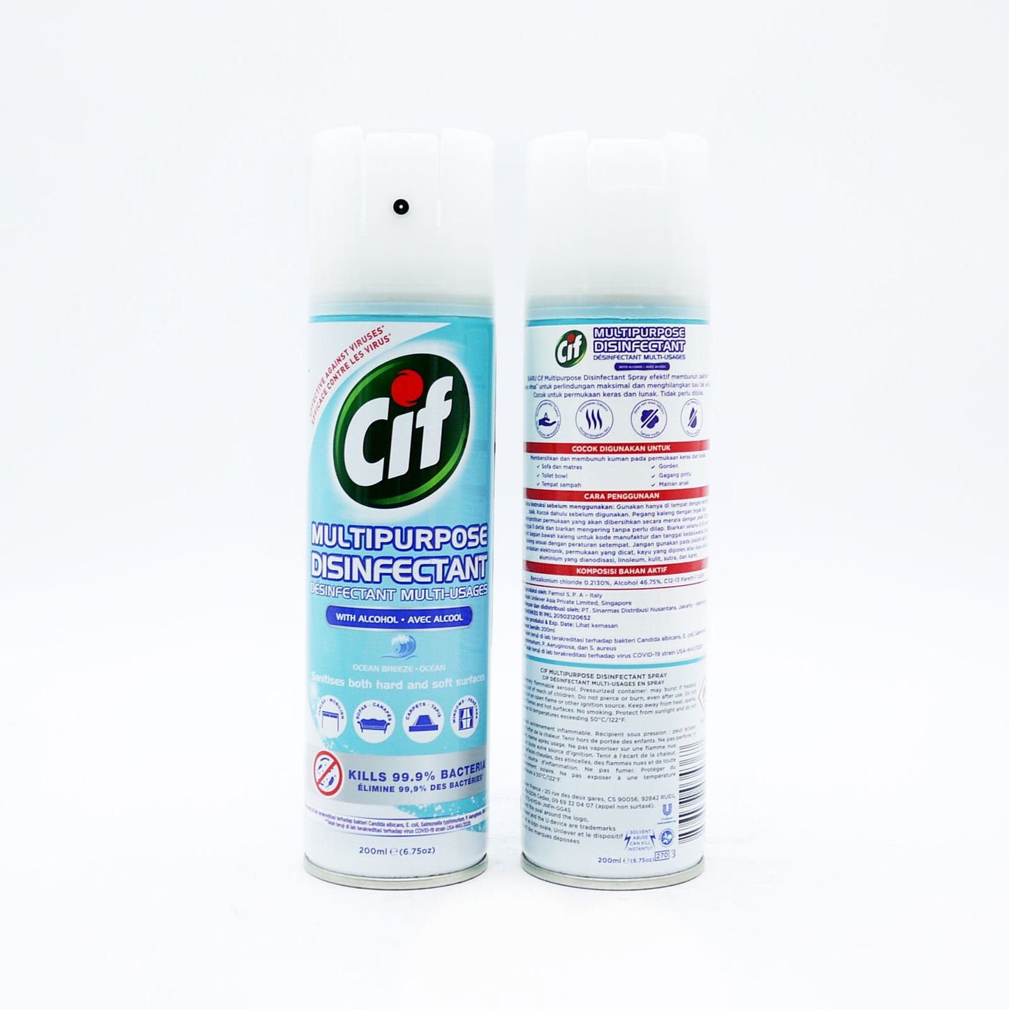 CIF SPRAY DÉSINFECTANT OCÉAN 200ML