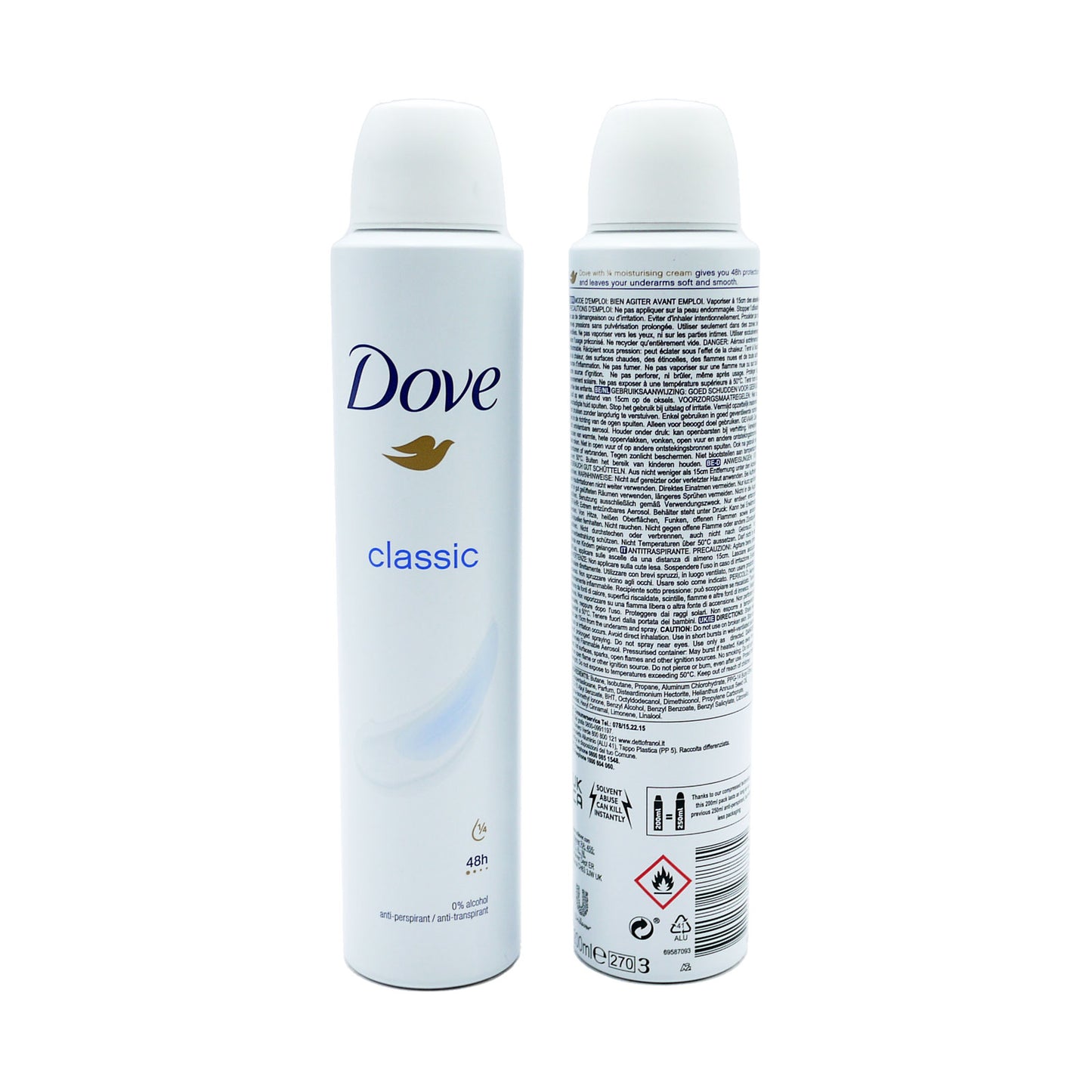 DOVE A/P DÉODORANT CLASSIC FEMME 200ML