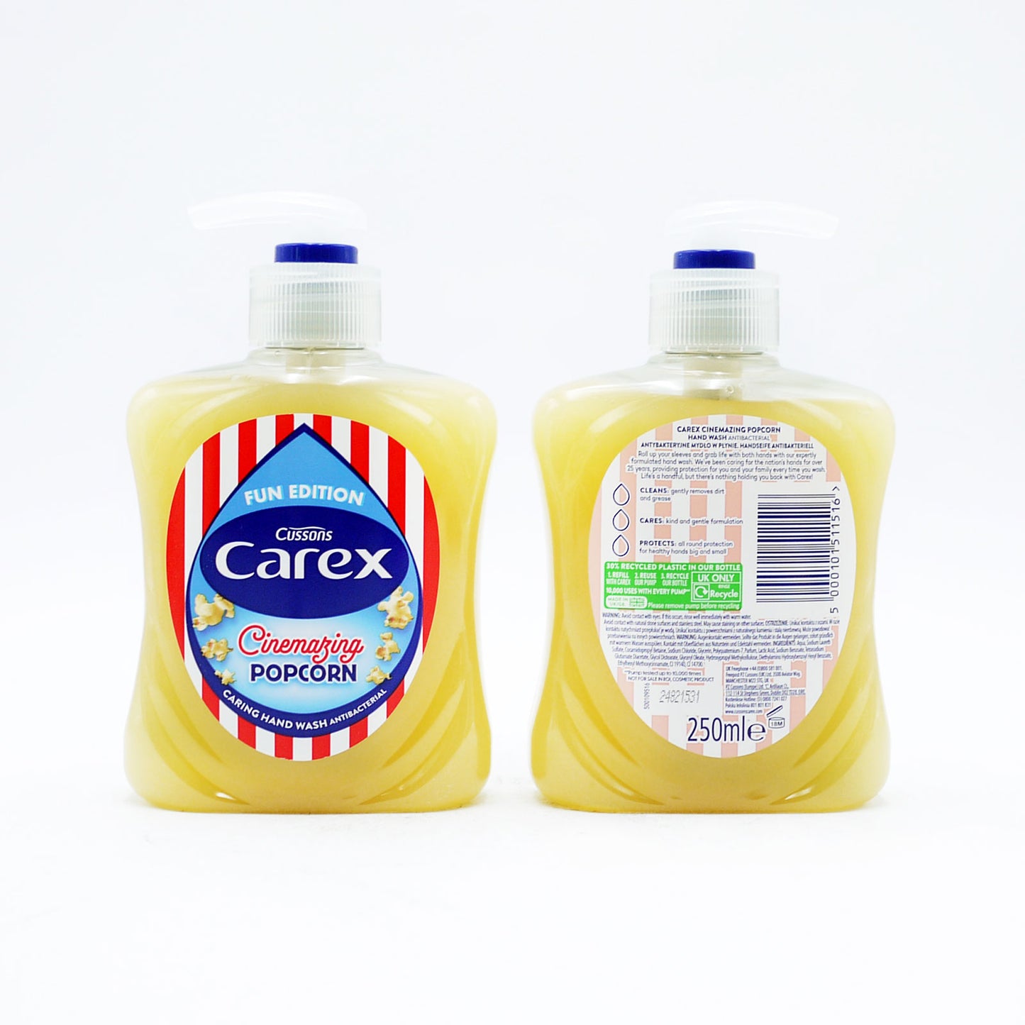 CAREX SAVON LIQUIDE ANTIBACTÉRIEN CINEMAZING POPCORN 250ml