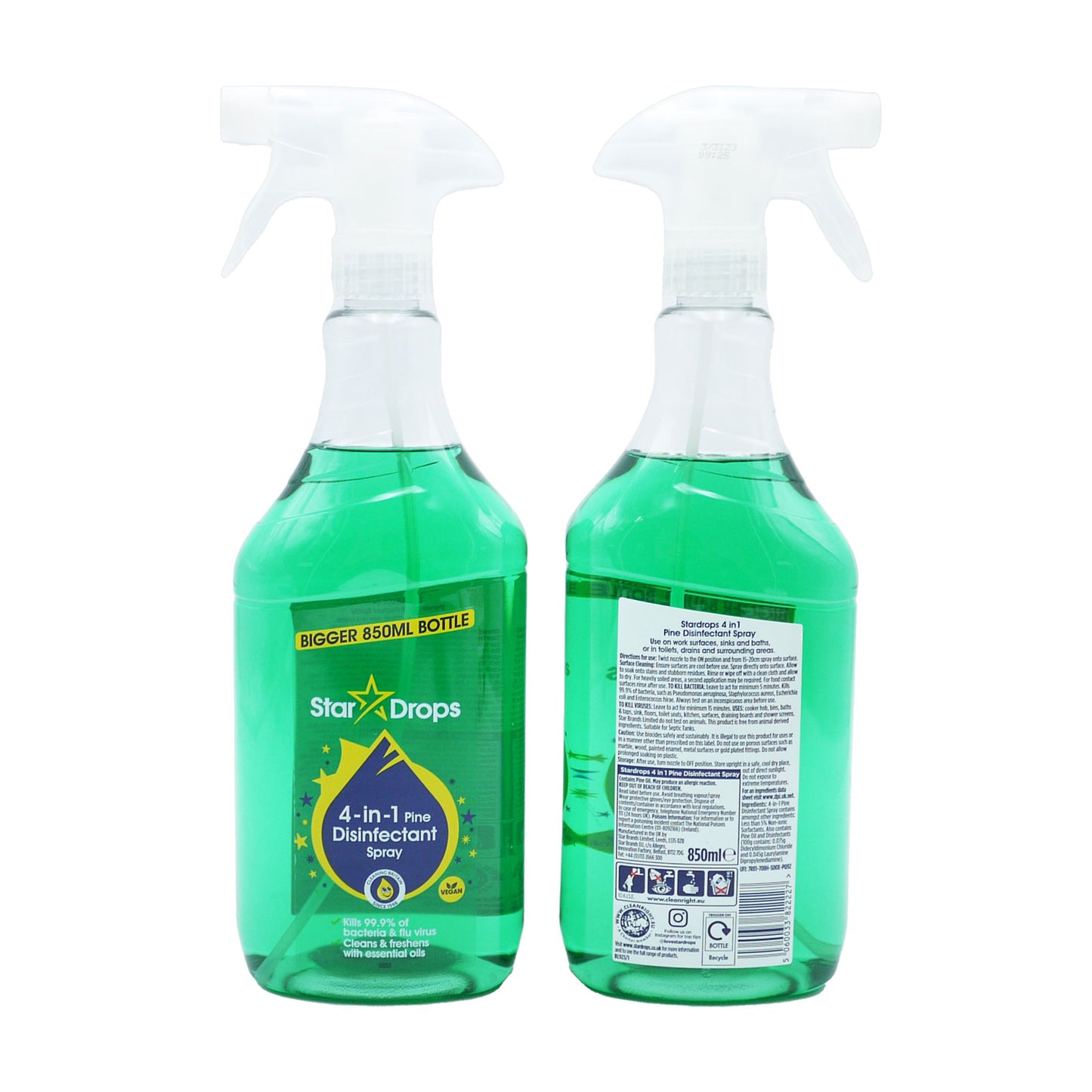 STARDROPS DÉSINFECTANT 4 EN 1 PARFUM PIN 850ML
