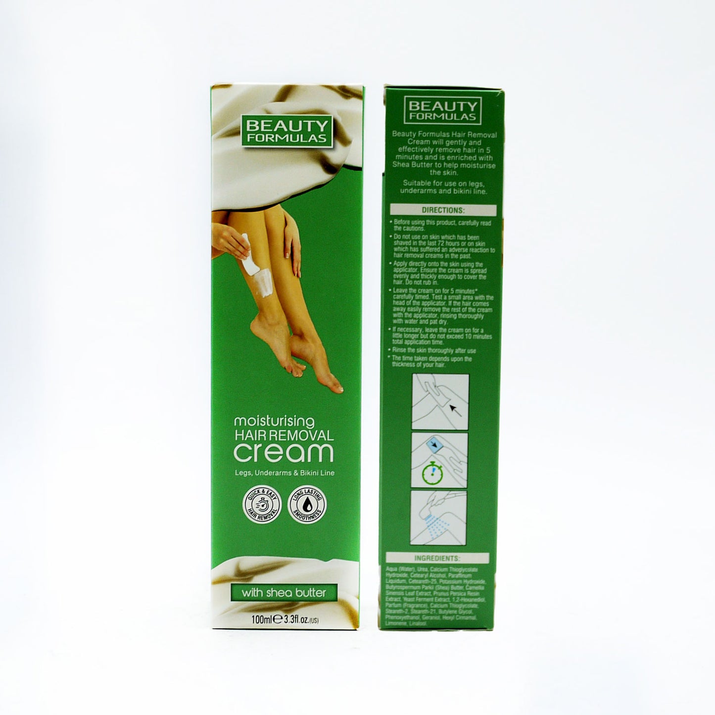 Crème Dépilatoire Hydratante BEAUTY FORMULAS 100ml