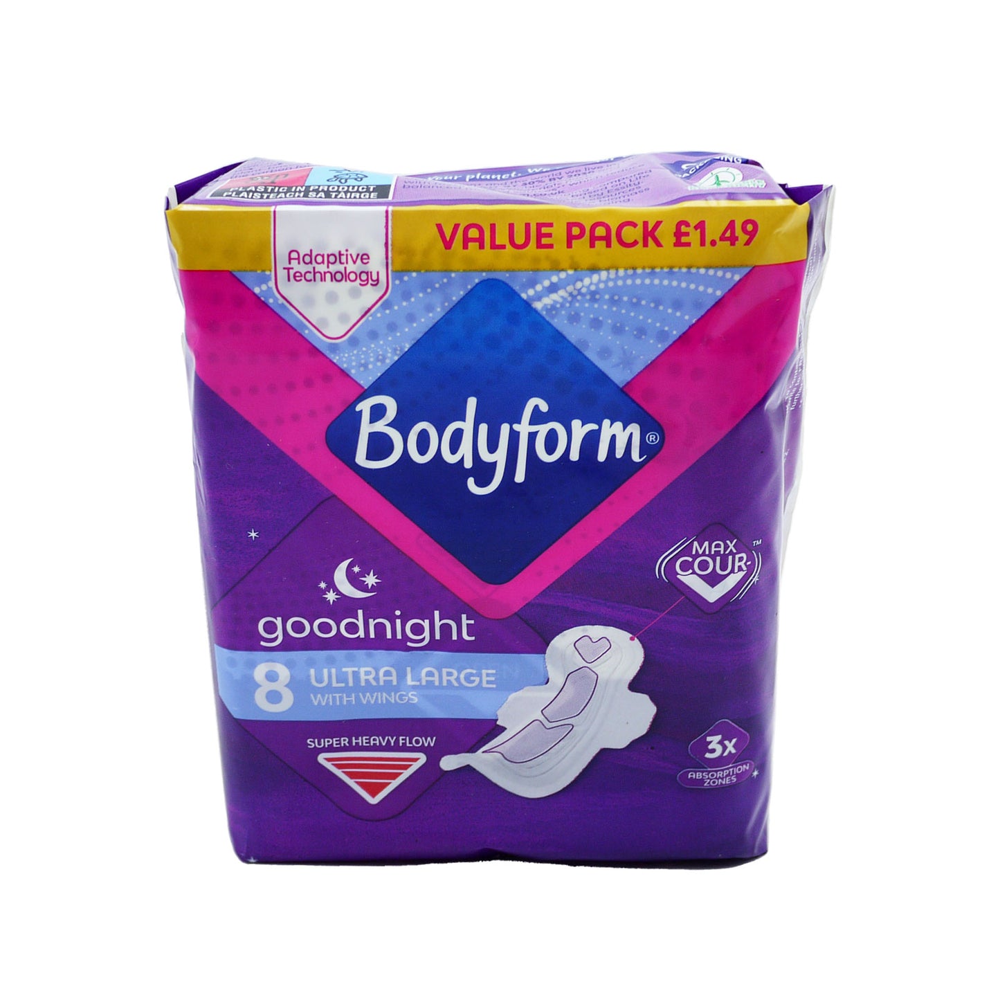 BODYFORM GOODNIGHT ULTRA LARGE AILETTE PM1.49