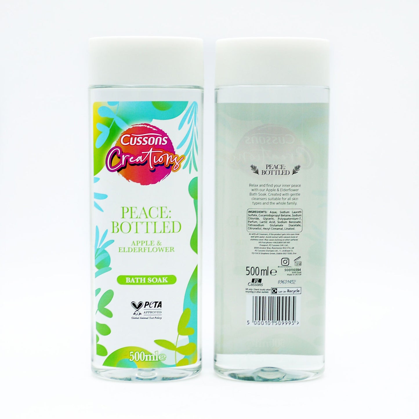 CUSSONS CREATIONS BATH APPLE & ELDERFLOWER 500ml
