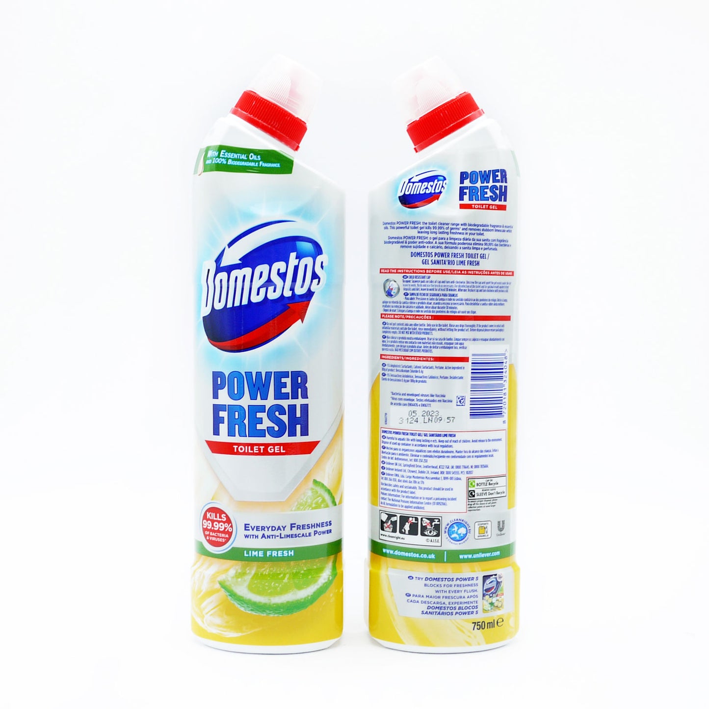 DOMESTOS GEL WC POWER FRESH CITRON VERT 750ML