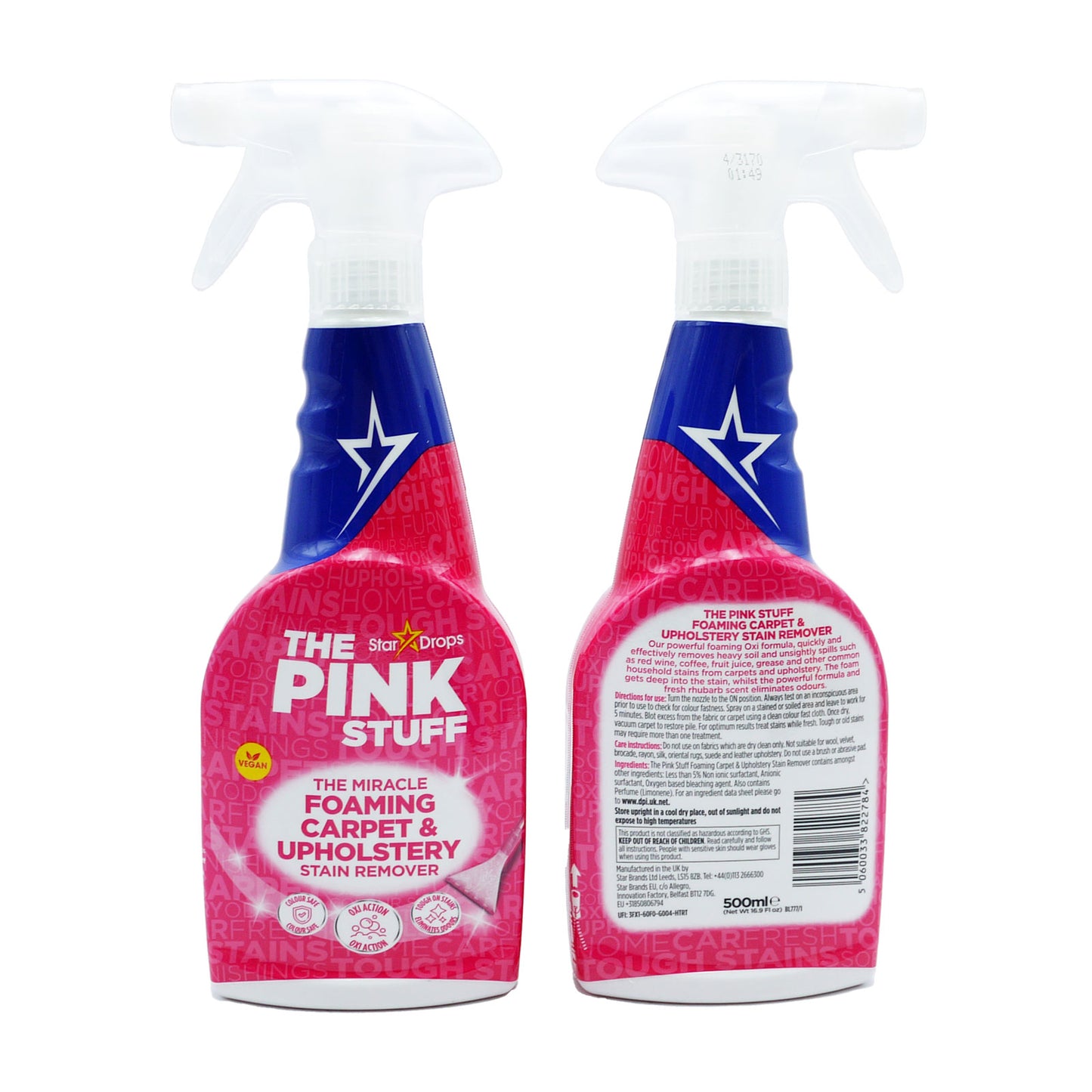THE PINK STUFF NETTOYANT TAPIS & REMBOURRAGES 500ML