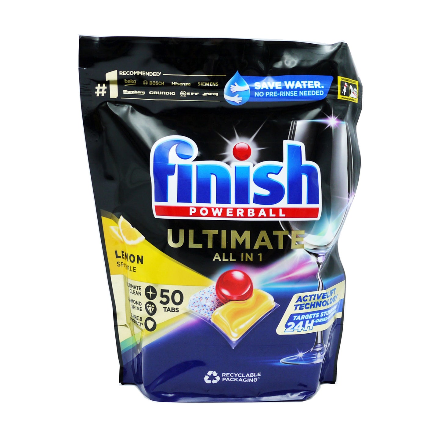 FINISH TABLETTES LAVE-VAISSELLE POWERBALL ULTIMATE 50