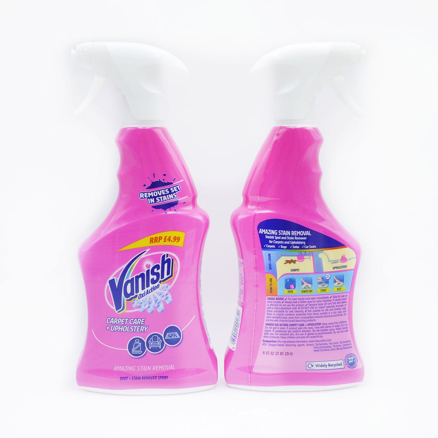 VANISH DÉTÂCHANT TAPIS EN SPRAY PRIX CONSEILLÉ 4,99 £