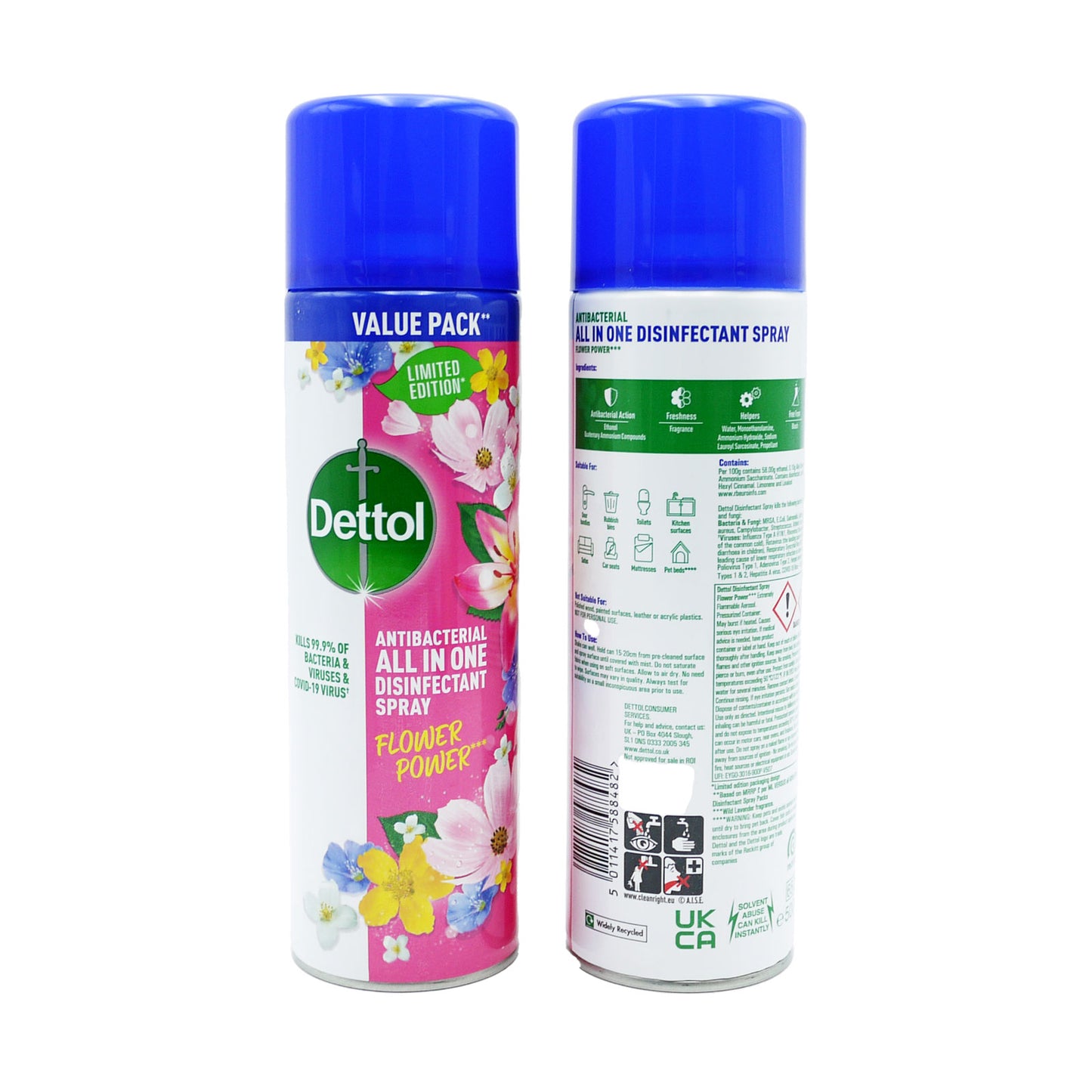 DETTOL DÉSINFECTANT EN SPRAY SENTEUR FLEURS 500ML