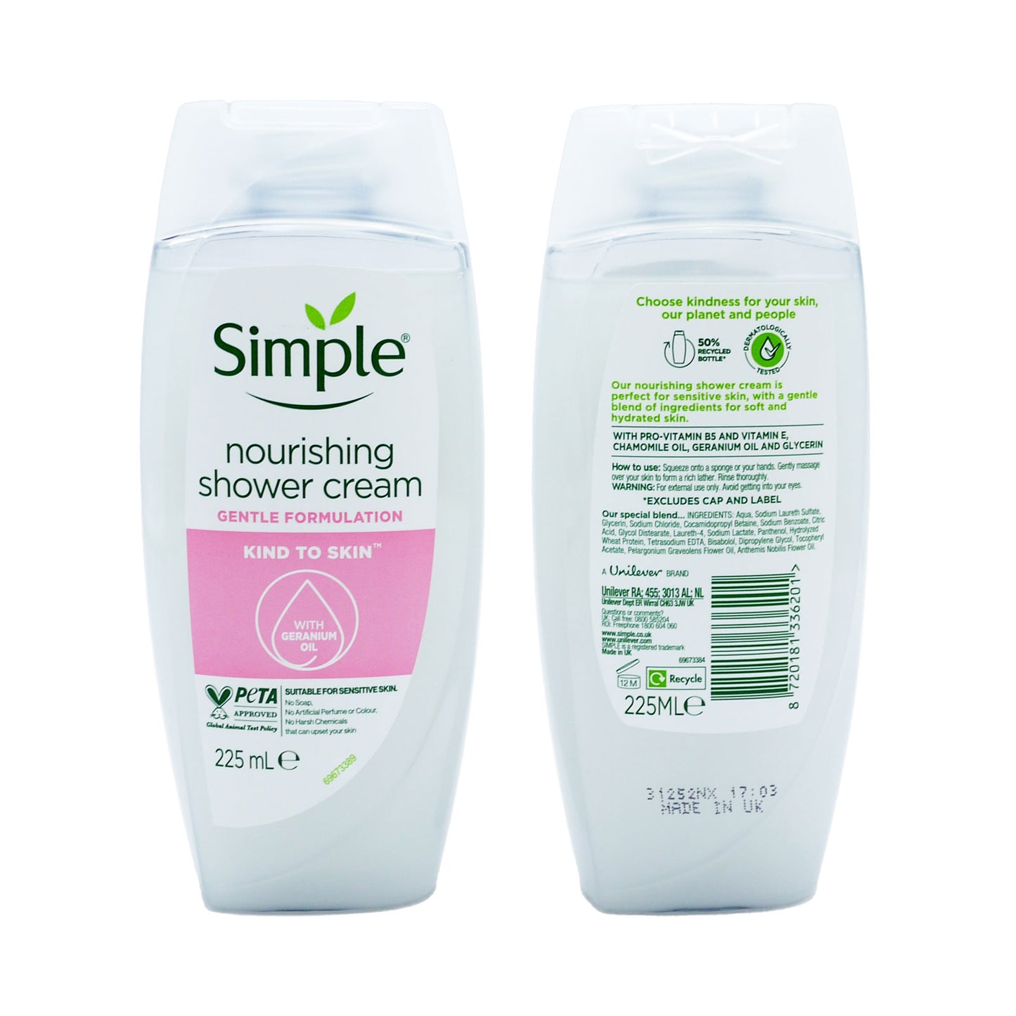 SIMPLE GEL DOUCHE NOURRISSANT 225ml