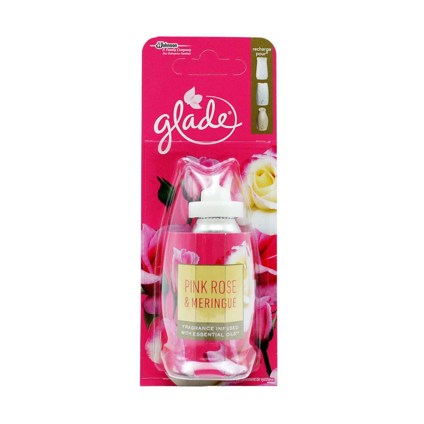 GLADE SENSE & SPRAY RECHARGE ROSE & MERINGUE (C) 18ML