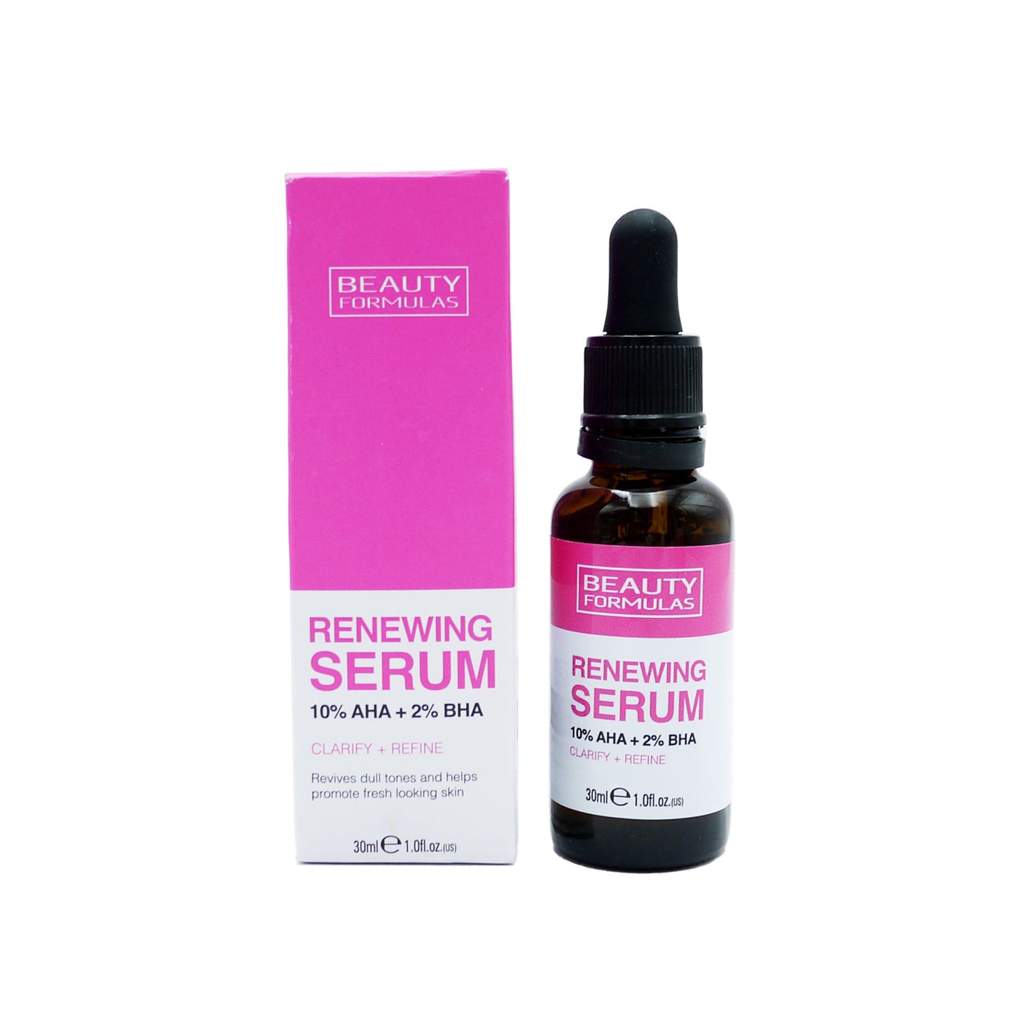 BEAUTY FORMULAS RENEWING AHA + BHA SERUM 30ML