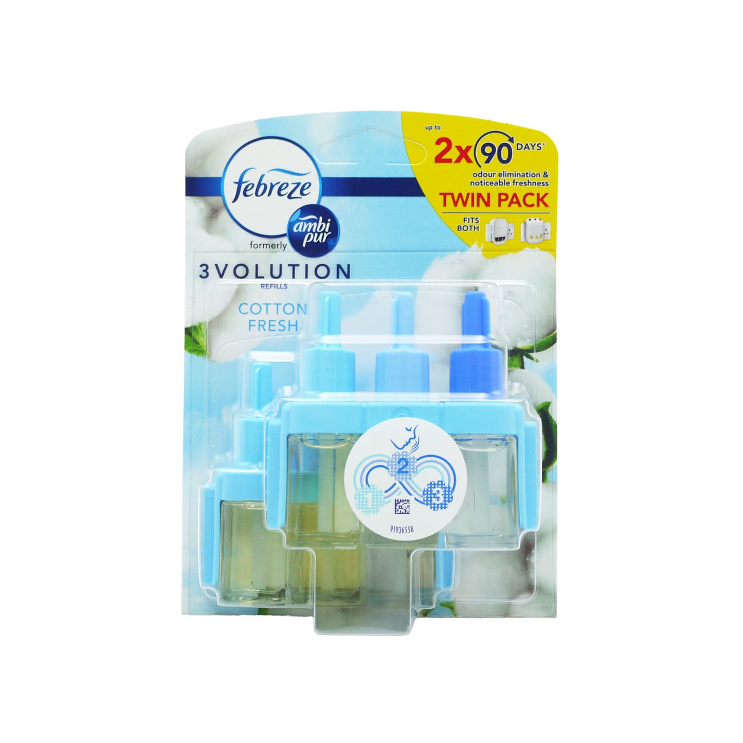 FEBREZE 3VOL RECHARGE DOUBLE PACK COTON FRAÎCHEUR (C) 2X20ML