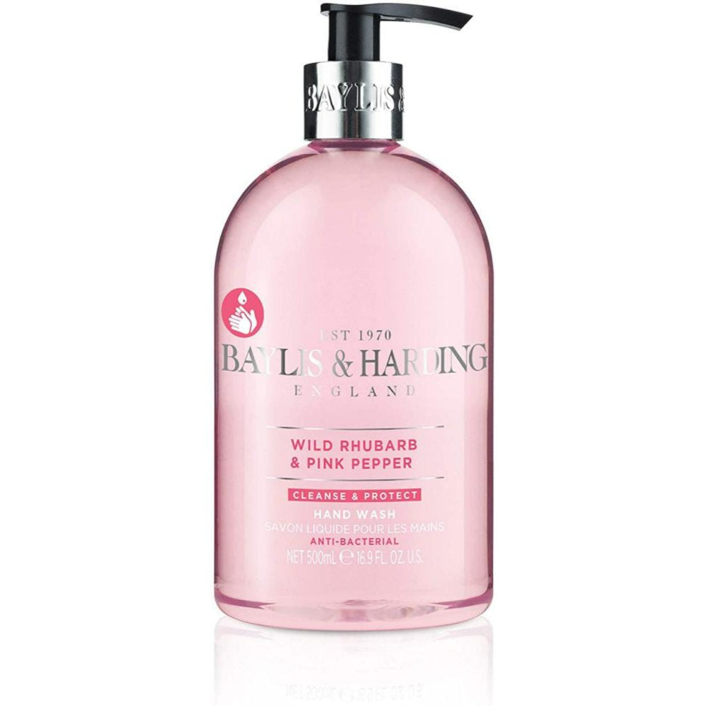 SAVON POUR LES MAINS ANTIBACTÉRIENNE RHUBARBE SAUVAGE ET BAIES ROSES